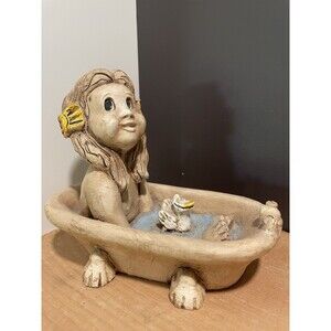 Vintage Shade Tree Creations GIRL IN BATH Vernon Collectable Statue 1988 #1187